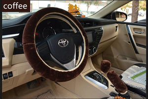 Winter Wool Car Cover Plush Steering Wheel Cover - Yahko Merchandise