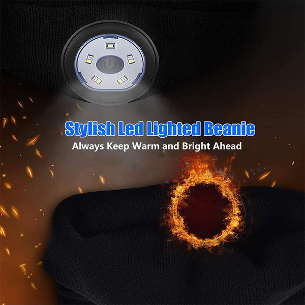Wireless Bluetooth LED Hat with Music Speakers Light Winter Gift - Yahko Merchandise