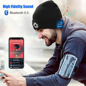 Wireless Bluetooth LED Hat with Music Speakers Light Winter Gift - Yahko Merchandise