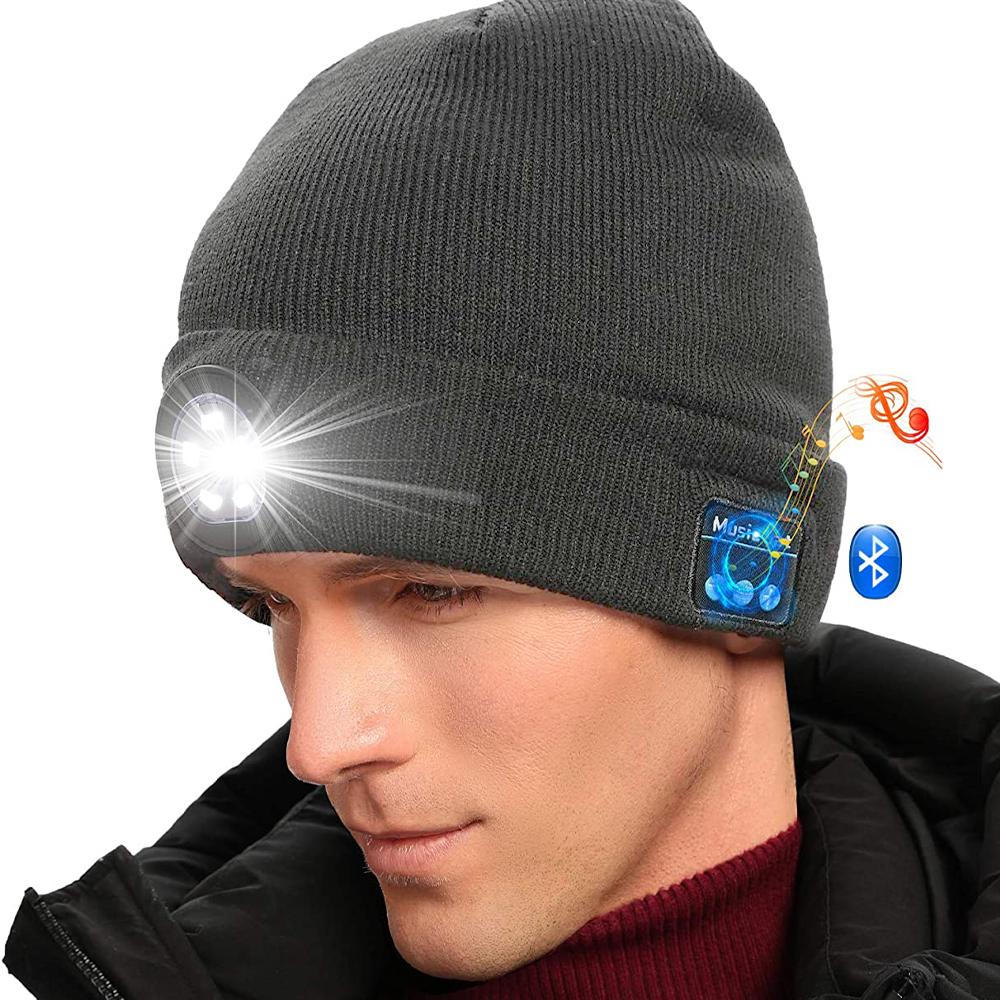 Wireless Bluetooth LED Hat with Music Speakers Light Winter Gift - Yahko Merchandise