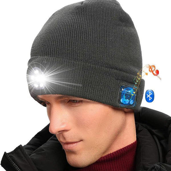 Wireless Bluetooth LED Hat with Music Speakers Light Winter Gift - Yahko Merchandise