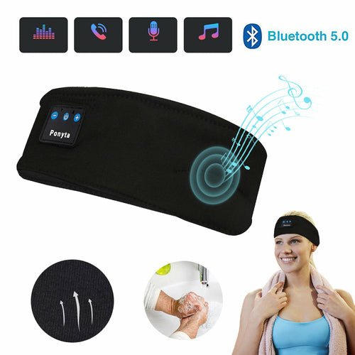 Wireless Bluetooth Sleeping Headphones Sports Headband Eye Mask - Yahko Merchandise