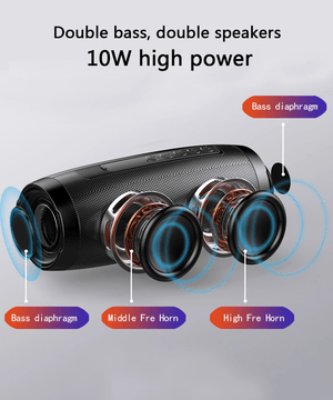 Wireless Portable Bluetooth Stereo Speaker with LED Light - Yahko Merchandise