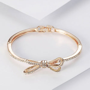 Women's Bracelets, Diamonds, Bows, Rose Gold Alloy Bracelets - Yahko Merchandise