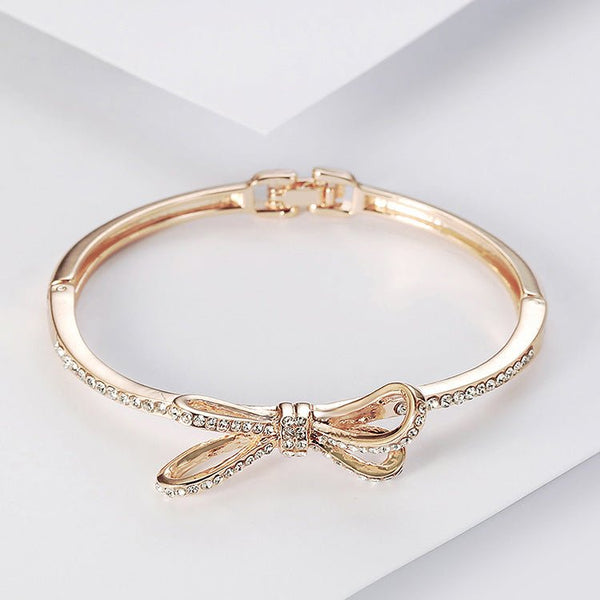 Women's Bracelets, Diamonds, Bows, Rose Gold Alloy Bracelets - Yahko Merchandise