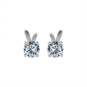 Women's Rabbit Moissanite Sterling Silver Earrings - Yahko Merchandise