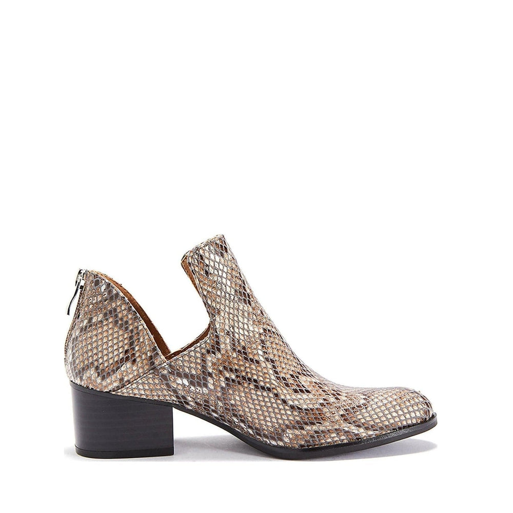 Womens Shoe - Low Heel Snakeskin Style Fredricka Booties (size 7.5) - Yahko Merchandise
