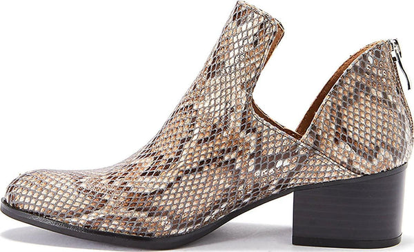 Womens Shoe - Low Heel Snakeskin Style Fredricka Booties (size 7.5) - Yahko Merchandise