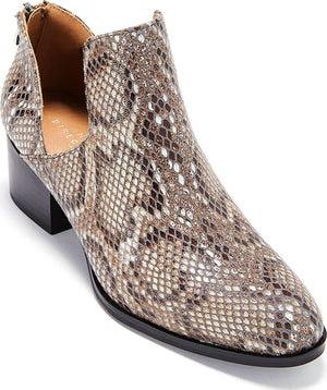 Womens Shoe - Low Heel Snakeskin Style Fredricka Booties (size 7.5) - Yahko Merchandise