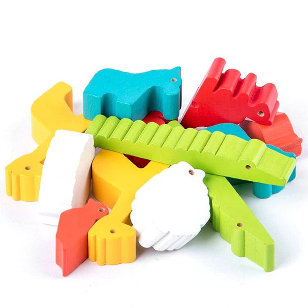 Wooden Blocks Balance Animal Game Toys for Children Montessori - Yahko Merchandise