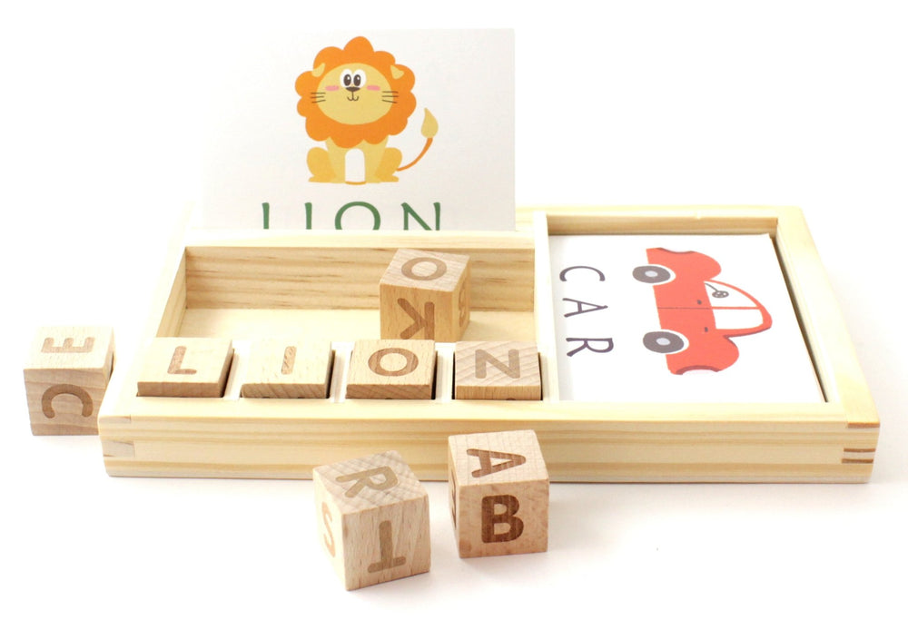 Wooden English Word Learning Cardboard Toys Games Educational - Yahko Merchandise
