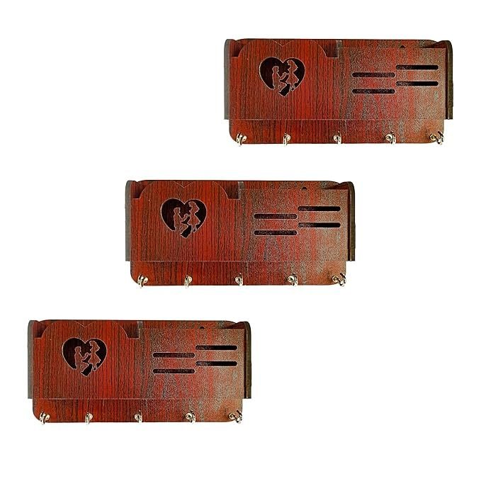 Wooden Key Holder for Every Home Decor Classic with 5 Hooks Wall Mount - Yahko Merchandise