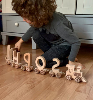 Wooden Letter Train Puzzle for Kids - Yahko Merchandise
