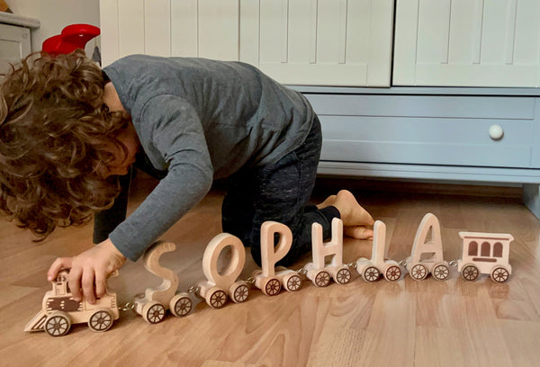 Wooden Letter Train Puzzle for Kids - Yahko Merchandise