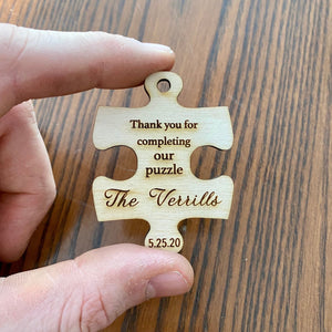 Wooden Puzzle Piece Wedding Favor - Yahko Merchandise