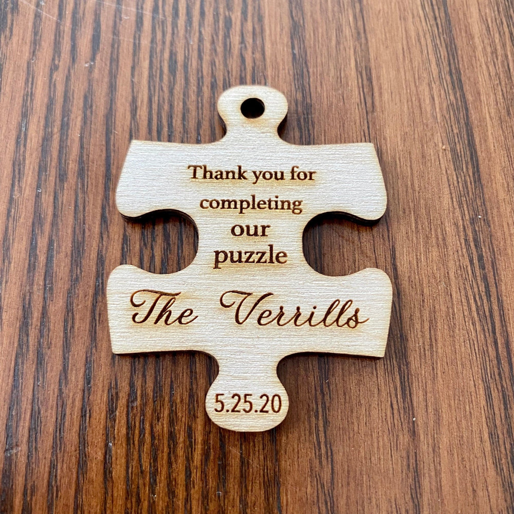 Wooden Puzzle Piece Wedding Favor - Yahko Merchandise