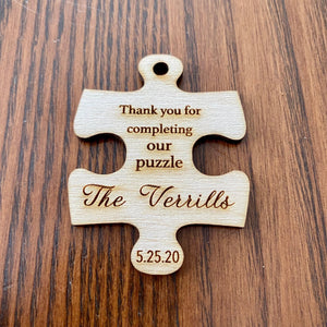 Wooden Puzzle Piece Wedding Favor - Yahko Merchandise