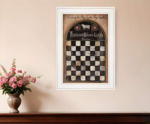 Woolsey Board Game 1 White Framed Print Wall Art - Yahko Merchandise