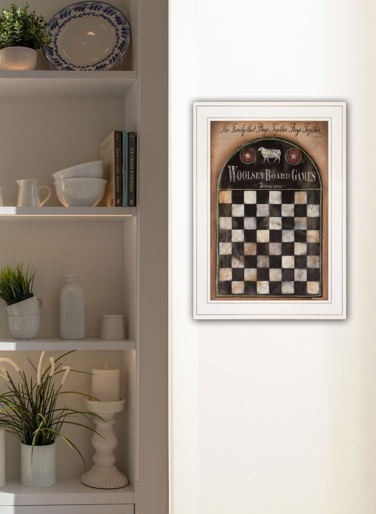 Woolsey Board Game 1 White Framed Print Wall Art - Yahko Merchandise