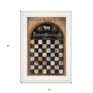 Woolsey Board Game 1 White Framed Print Wall Art - Yahko Merchandise