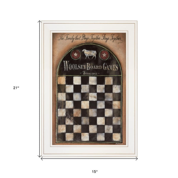 Woolsey Board Game 1 White Framed Print Wall Art - Yahko Merchandise
