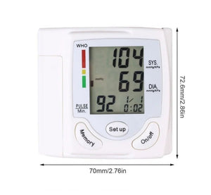 Wrist Blood Pressure Monitor, Fully Automatic Blood Pressure Measuring Device, Electronic Blood Pressure Monitor, Blood Pressure Measuring Device For Elderly People To Measure Hypertension - Yahko Merchandise