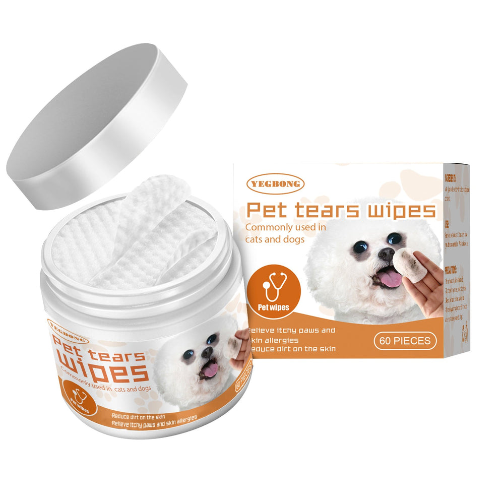 Yegbong Pet Wet Wipes Cleaning Dogs And Cats Tear Stain Removal Eye Cleaning Eye Wipes Eye Dirt Removal Cotton Pads - Yahko Merchandise