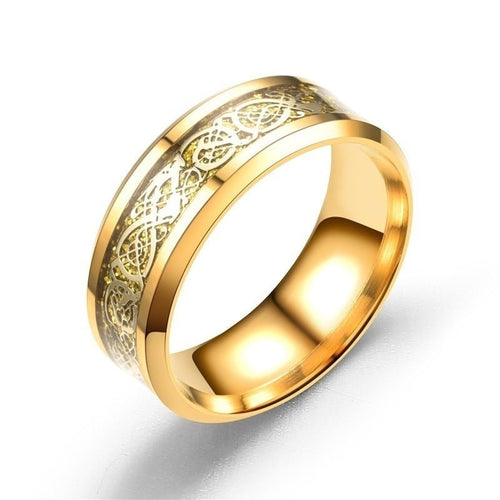 Zircon Gold Dragon Ring Ring For Couples - Yahko Merchandise