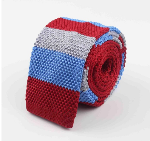 Men Knitted Knit Leisure Striped Ties