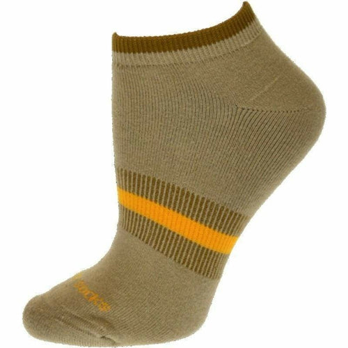 Tipped Cushioned Arch Support No Show Performance Cotton Socks