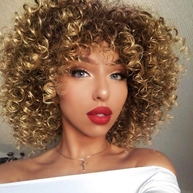 Cross-Border Small Curly Ladies Wigs