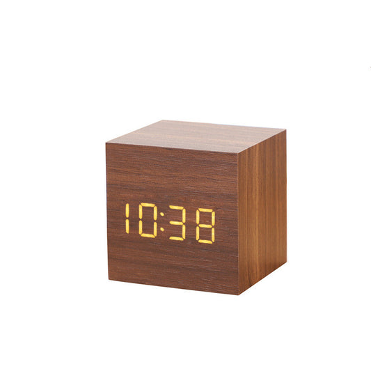 Alarm Clock LED Wooden Watch