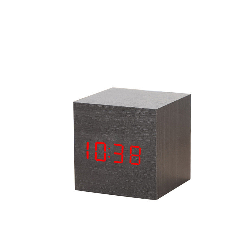 Alarm Clock LED Wooden Watch