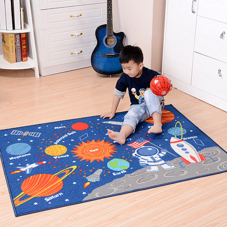 Outer Space Kids Rug Cute Kids Room Carpet