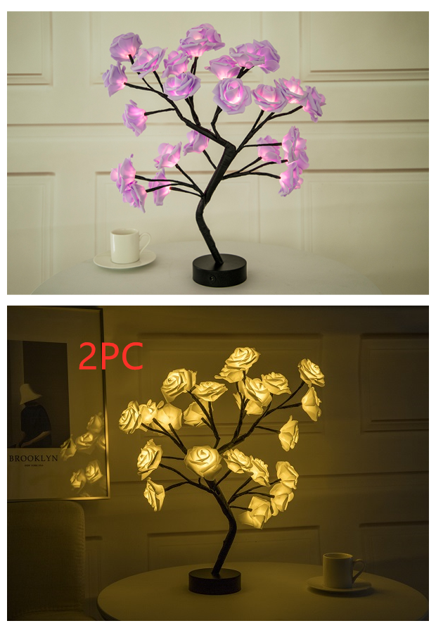 Rose Flower Tree LED Lamp