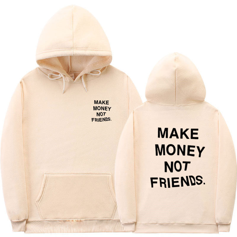 Letter printed Hoodie men's and women's fleece hoodies