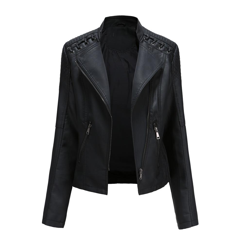 Women Leather Thin Motorcycle Suit