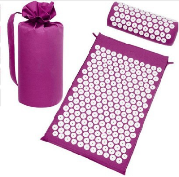 Acupressure Yoga Mat Cushion Massager and Pillow for Neck Back Pain and Muscle Relaxation