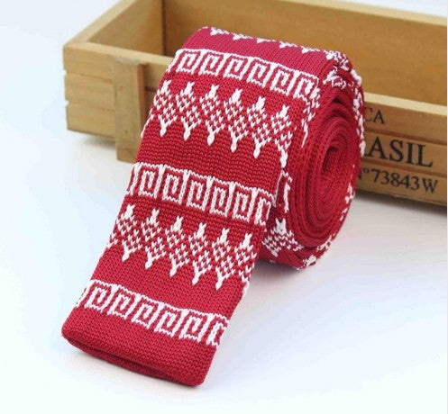 Men Knitted Knit Leisure Striped Ties