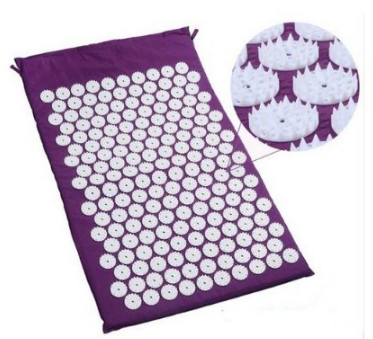 Acupressure Yoga Mat Cushion Massager and Pillow for Neck Back Pain and Muscle Relaxation