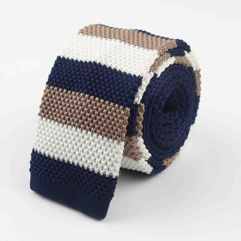 Men Knitted Knit Leisure Striped Ties