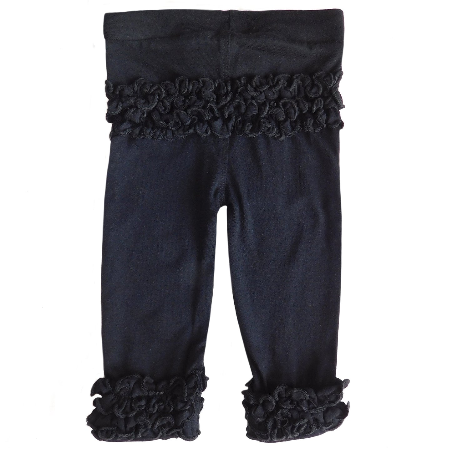 Baby Girls Black Ruffle Butt Leggings