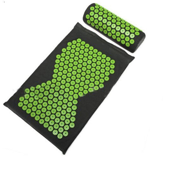 Acupressure Yoga Mat Cushion Massager and Pillow for Neck Back Pain and Muscle Relaxation