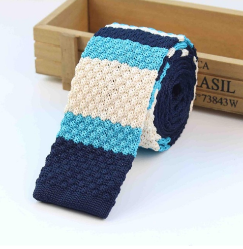 Men Knitted Knit Leisure Striped Ties