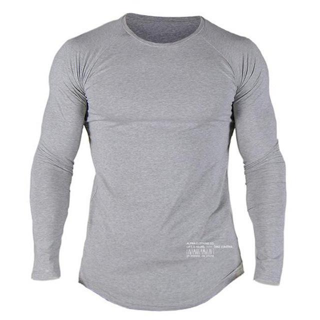 Men Long Sleeves Fitness Tees