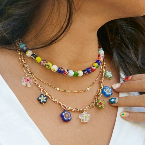 Candice Layered Multi-Color Necklace