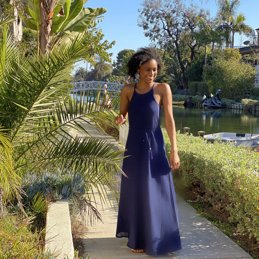 Navy Callie Maxi Dress