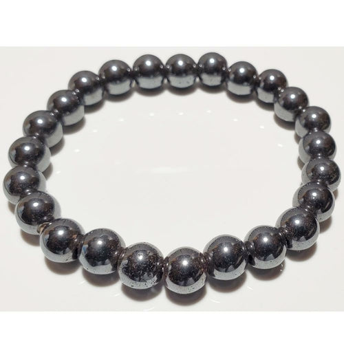 Hematite Beaded Elastic Stretch Bracelet