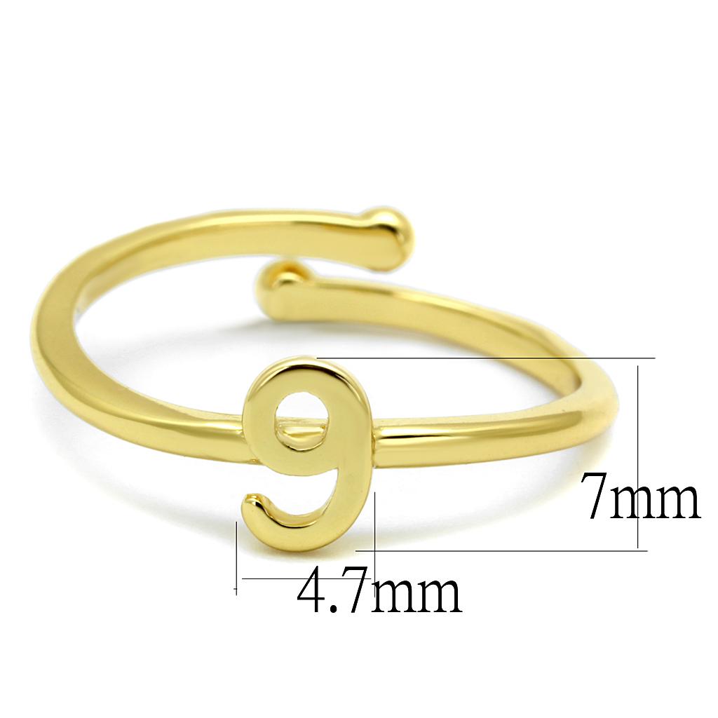 Flash Gold Brass Ring with No Stone