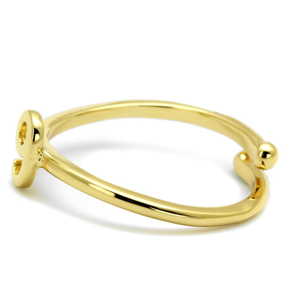 Flash Gold Brass Ring with No Stone